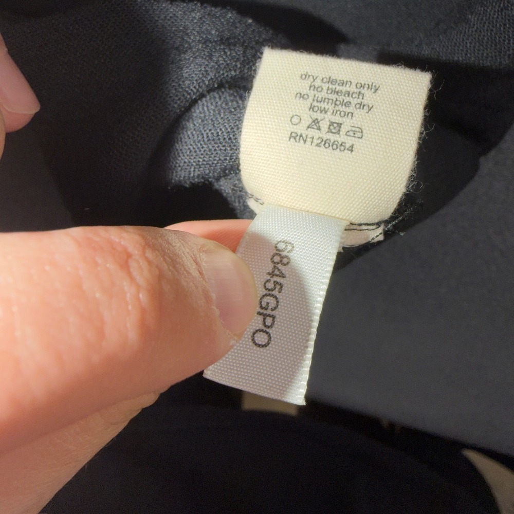 L'AGENCE Black Zip Front Sheath Dress Cap Sleeve Silk Blend Lining 8 6845GPO - Picture 9 of 10
